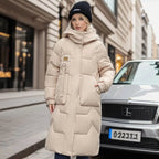 Women Long Winter Parka With Hood Thick Padded Jacket - Nalani - UK Fashion Clothing and Decor