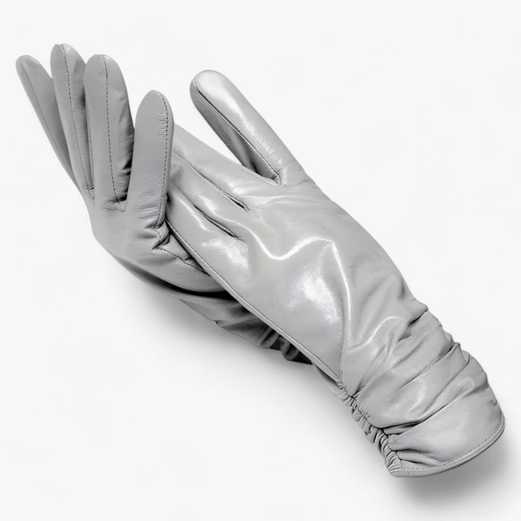 Women Sheepskin Leather Winter Gloves Elegant Warmth - Nalani - UK Fashion Clothing and Decor