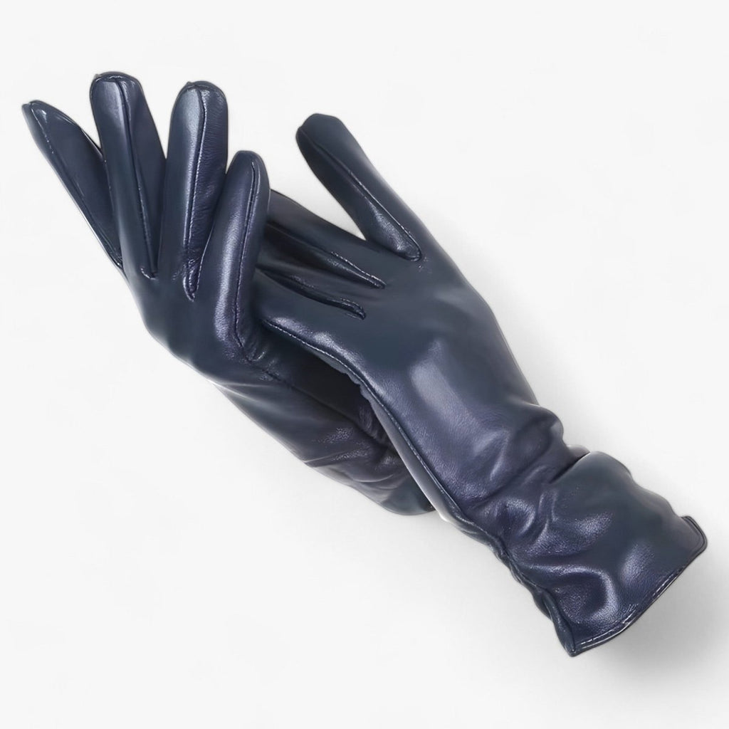 Women Sheepskin Leather Winter Gloves Elegant Warmth - Nalani - UK Fashion Clothing and Decor