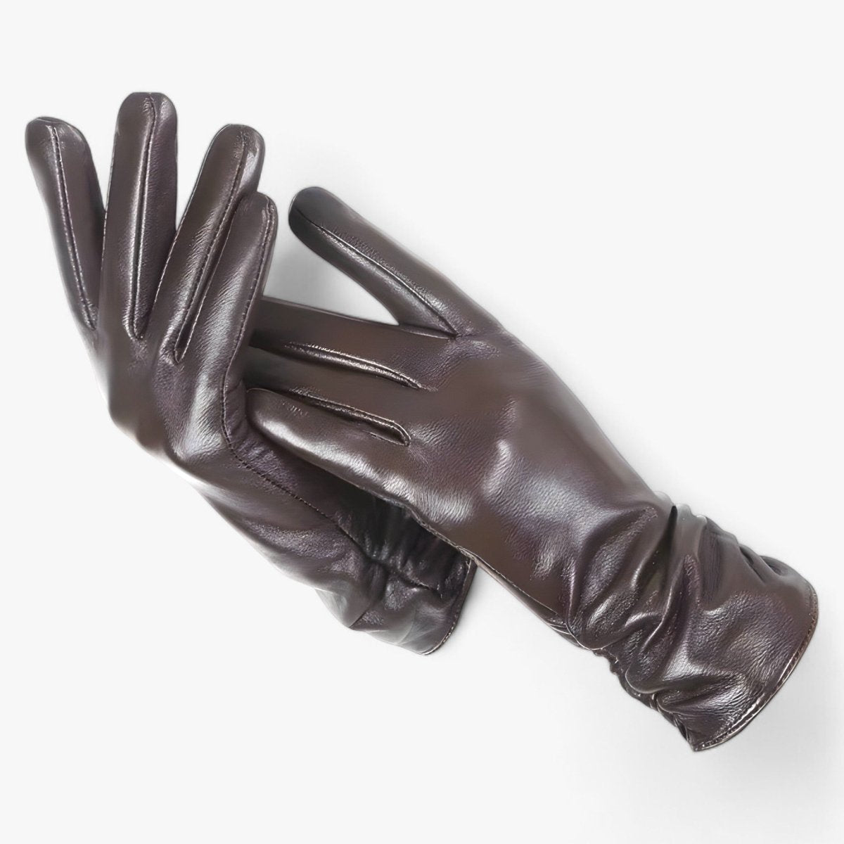 Women Sheepskin Leather Winter Gloves Elegant Warmth - Nalani - UK Fashion Clothing and Decor