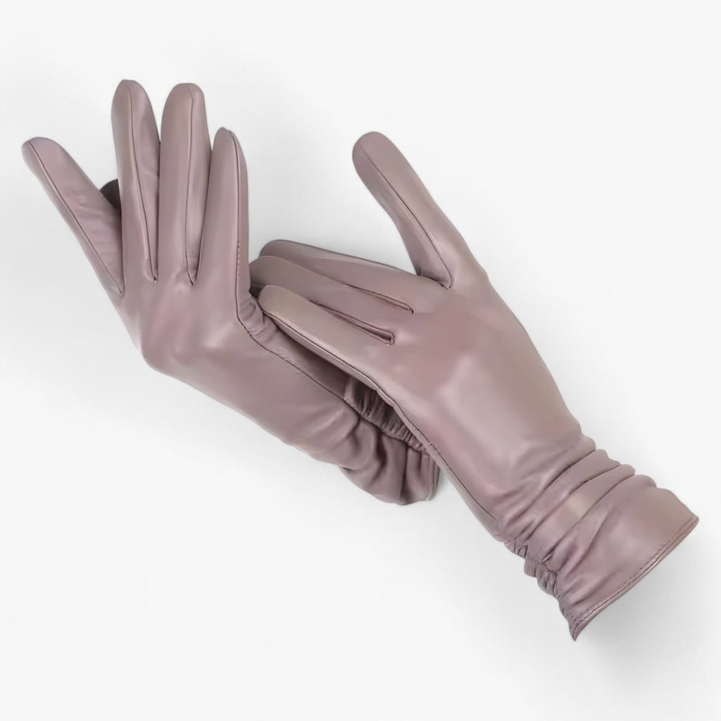 Women Sheepskin Leather Winter Gloves Elegant Warmth - Nalani - UK Fashion Clothing and Decor