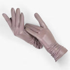 Women Sheepskin Leather Winter Gloves Elegant Warmth - Nalani - UK Fashion Clothing and Decor