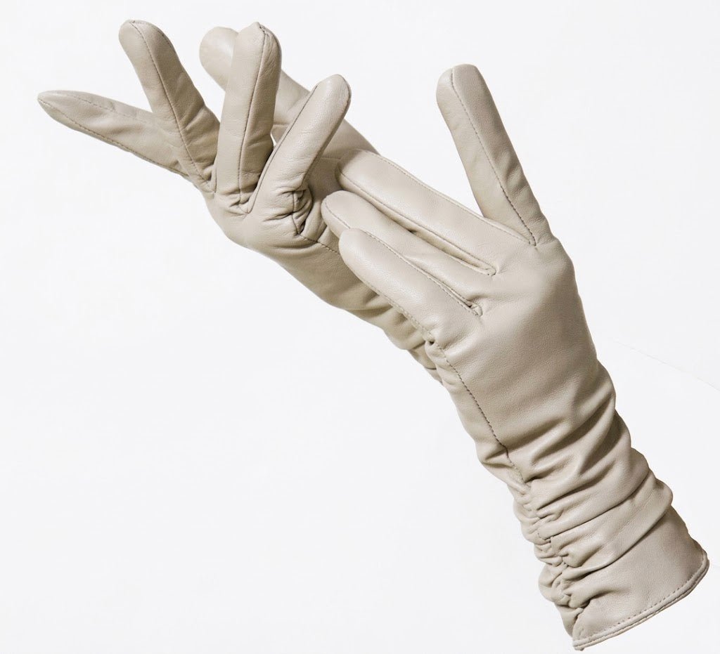 Women Sheepskin Leather Winter Gloves Elegant Warmth - Nalani - Fashion Clothing and Decor
