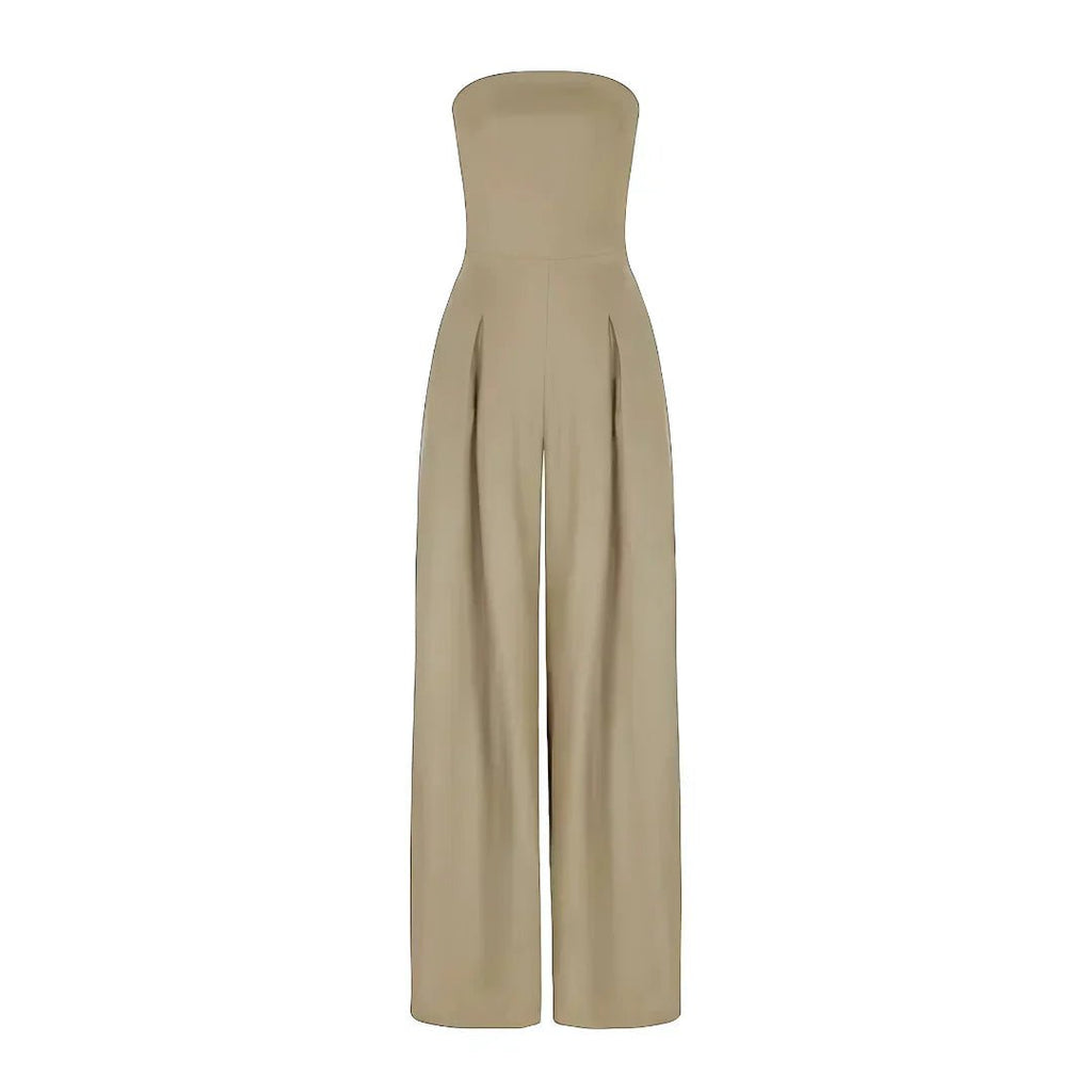 Women Strapless Jumpsuit With Waist Sculpting Corset For Elegant Slim Fit - Nalani - UK and AUS Fashion Clothing and Decor