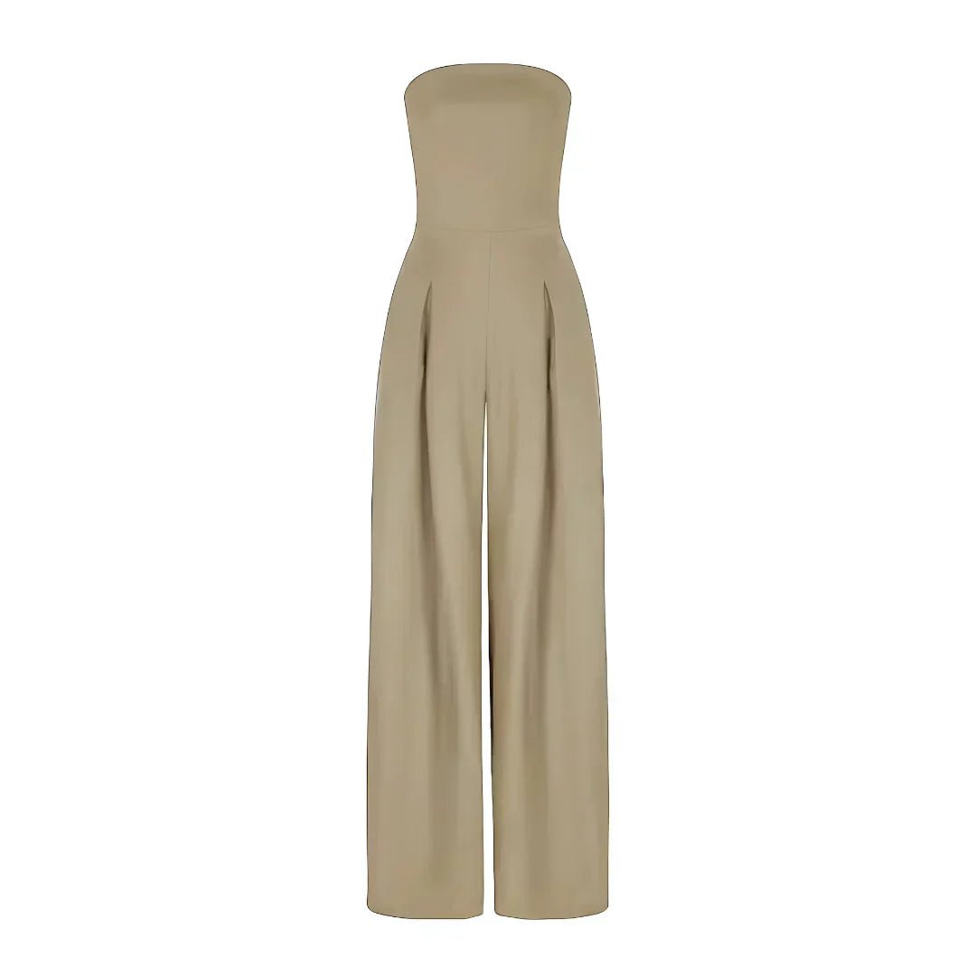 Women Strapless Jumpsuit With Waist Sculpting Corset For Elegant Slim Fit - Nalani - UK and AUS Fashion Clothing and Decor