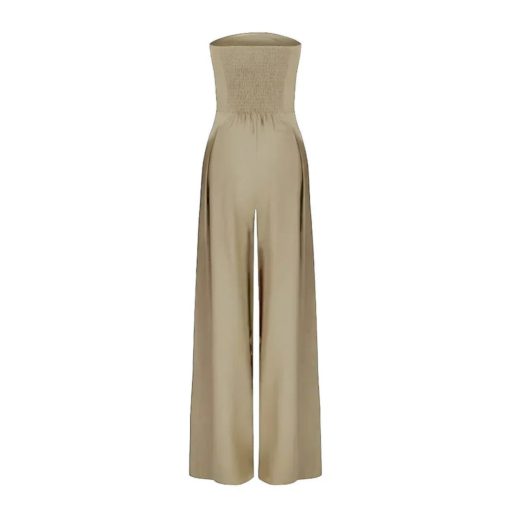 Women Strapless Jumpsuit With Waist Sculpting Corset For Elegant Slim Fit - Nalani - UK and AUS Fashion Clothing and Decor
