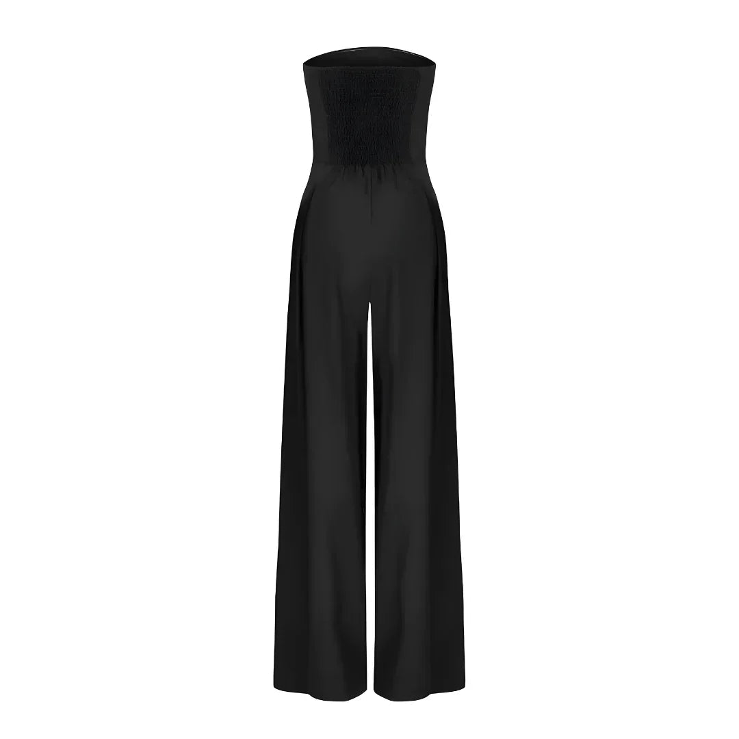 Women Strapless Jumpsuit With Waist Sculpting Corset For Elegant Slim Fit - Nalani - UK and AUS Fashion Clothing and Decor