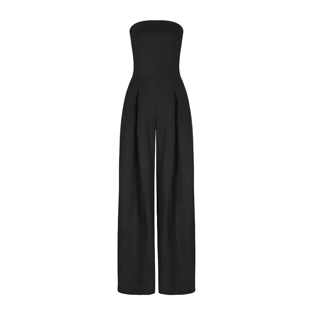 Women Strapless Jumpsuit With Waist Sculpting Corset For Elegant Slim Fit - Nalani - UK and AUS Fashion Clothing and Decor