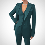 Women Three Piece Tailored Suit Set Blazer Vest Trousers - Nalani - UK Fashion Clothing and Decor