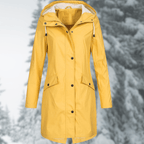 Women's All Weather Hooded Long Coat For Rain And Cold - Nalani - UK Fashion Clothing and Decor