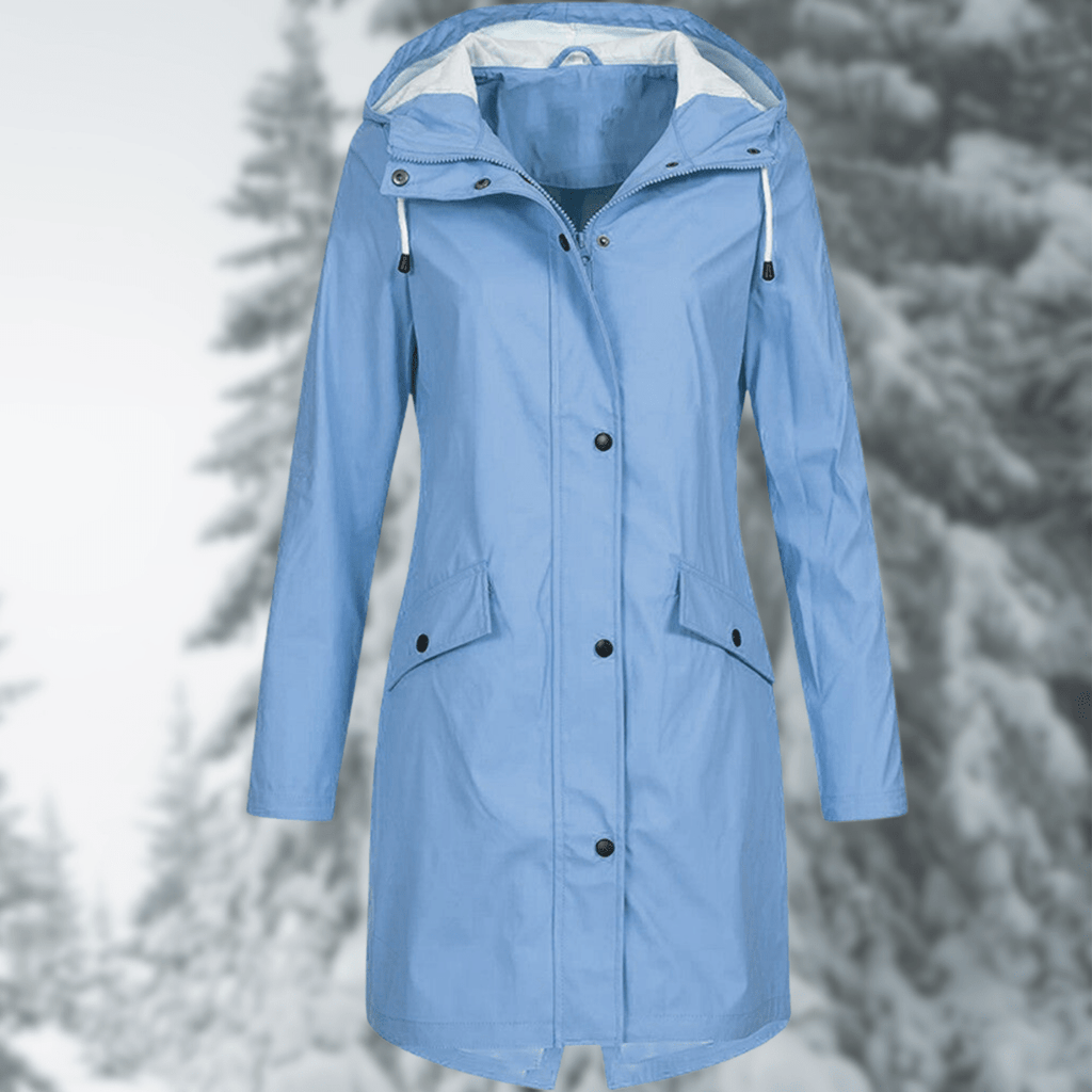 Women's All Weather Hooded Long Coat For Rain And Cold - Nalani - UK Fashion Clothing and Decor