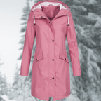 Women's All Weather Hooded Long Coat For Rain And Cold - Nalani - UK Fashion Clothing and Decor