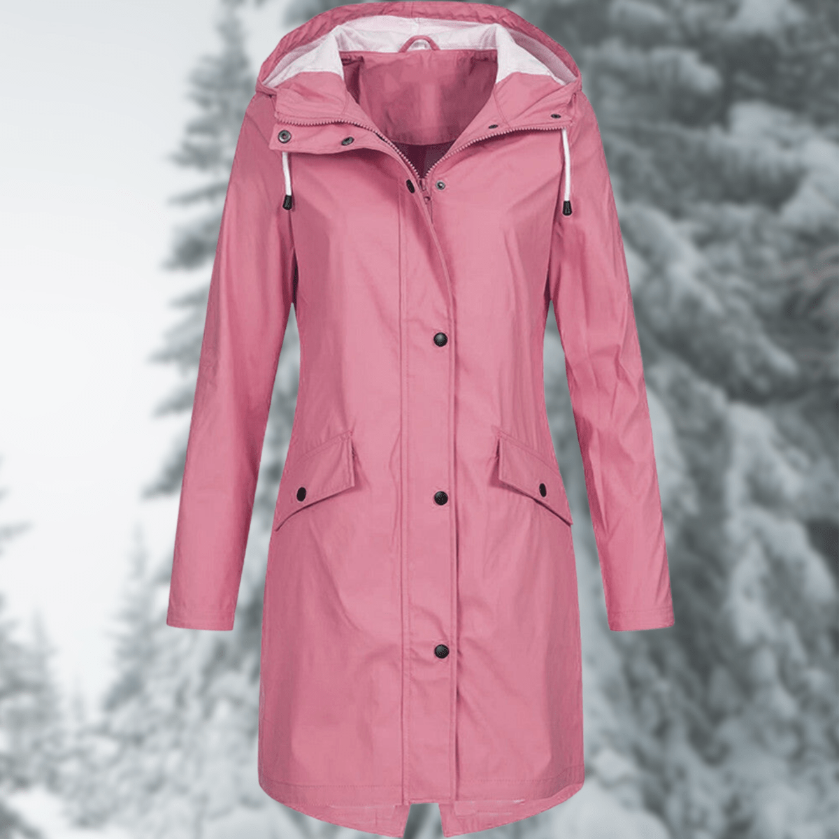 Women's All Weather Hooded Long Coat For Rain And Cold - Nalani - UK Fashion Clothing and Decor