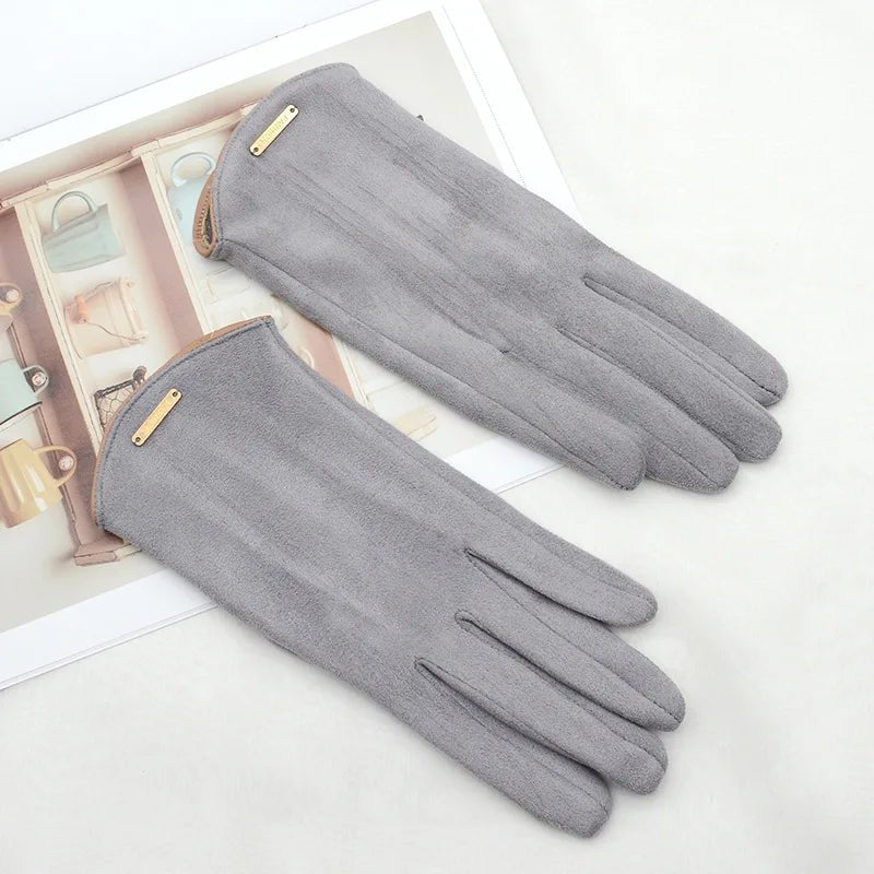 Womens Autumn Winter Touchscreen Thin Cashmere Gloves - Nalani - UK Fashion Clothing and Decor