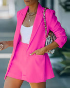 Women's Blazer and Shorts Two - Piece Set | Stylish - Nalani - Fashion Clothing and Decor