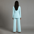 Women’s Blazer And Wide Leg Trousers Tailored Suit Set | Button Front For Workwear Office - Nalani - Fashion Clothing and Decor