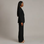Women’s Blazer And Wide Leg Trousers Tailored Suit Set | Button Front For Workwear Office - Nalani - Fashion Clothing and Decor