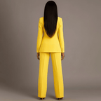 Women’s Blazer And Wide Leg Trousers Tailored Suit Set | Button Front For Workwear Office - Nalani - Fashion Clothing and Decor