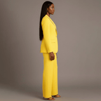 Women’s Blazer And Wide Leg Trousers Tailored Suit Set | Button Front For Workwear Office - Nalani - Fashion Clothing and Decor