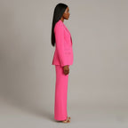 Women’s Blazer And Wide Leg Trousers Tailored Suit Set | Button Front For Workwear Office - Nalani - Fashion Clothing and Decor
