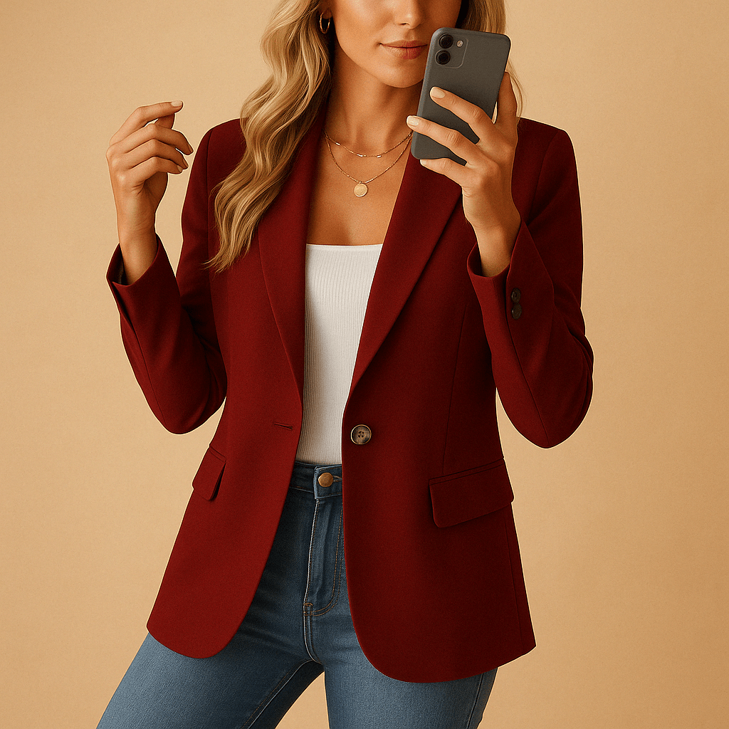 Women's Blazer | Tailored Cut & Fitted Silhouette - Nalani - Fashion Clothing and Decor