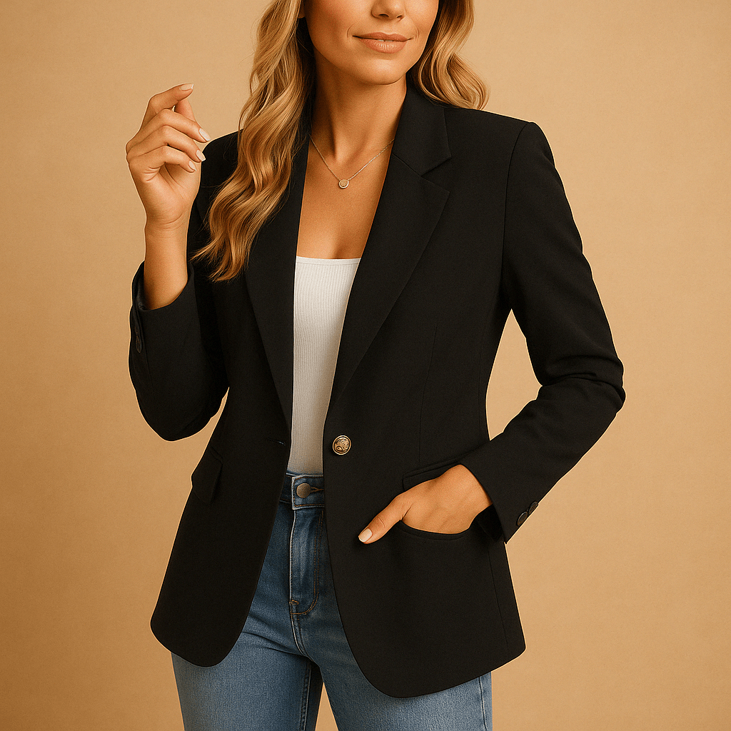 Women's Blazer | Tailored Cut & Fitted Silhouette - Nalani - Fashion Clothing and Decor