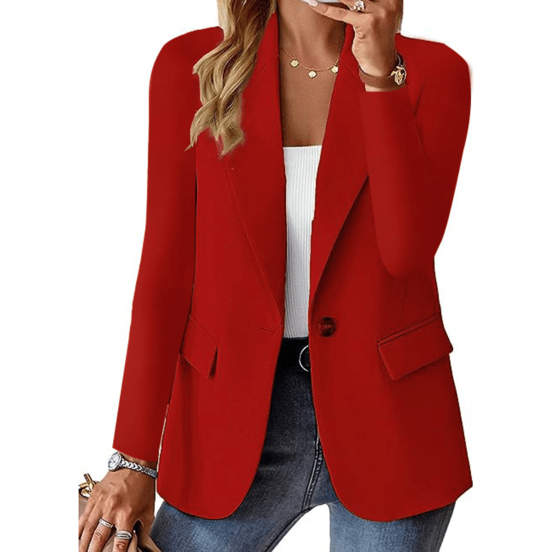 Women's Casual Printed Blazer | Long Sleeve - Nalani - Fashion Clothing and Decor