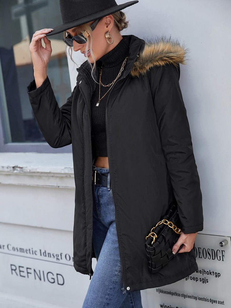 Women's casual quilted hooded windbreaker - Nalani - UK Fashion Clothing and Decor