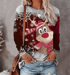 Women's Christmas Sweater – Holiday Pullover with Festive Pattern, 3 Colors, S–3XL – Amore - Nalani - Fashion Clothing and Decor