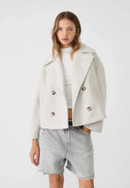 Women’s Double - Breasted Jacket – Wool - Look – Oversized Fit – Cropped Boxy Silhouette - Nalani - UK Fashion Clothing and Decor