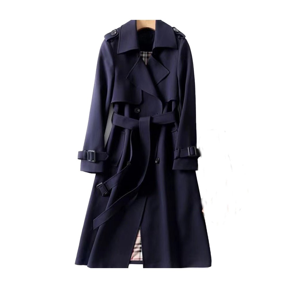 Women's Double Button Trench Coat - Classic Outerwear - Nalani - UK Fashion Clothing and Decor