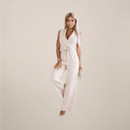 Women's Elegant Wrap Wide - Leg Jumpsuit For Formal Events - Nalani - UK and AUS Fashion Clothing and Decor