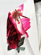 Women's Floral Pant Suit - 2-Piece Blazer and Flare Pants Set - Nalani - Fashion Clothing and Decor