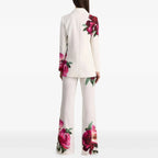 Women's Floral Pant Suit - 2-Piece Blazer and Flare Pants Set - Nalani - Fashion Clothing and Decor