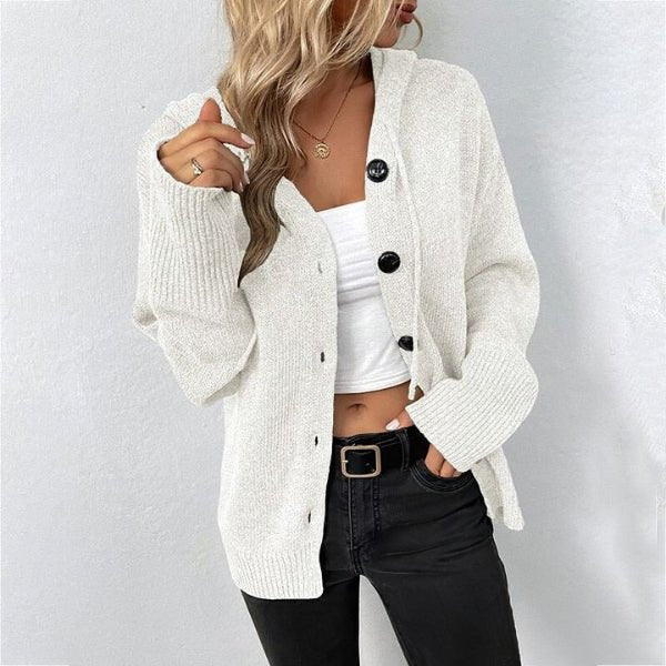 Womens Hooded Wool Blend Vest With Button Front For Layering - Nalani - UK Fashion Clothing and Decor