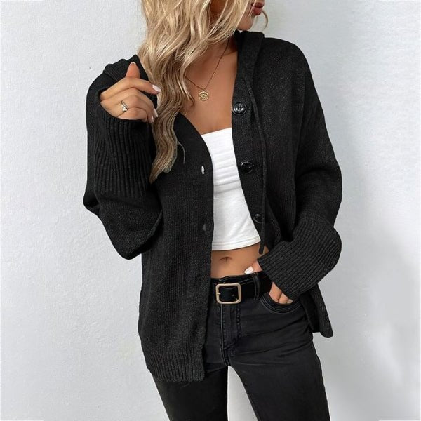 Womens Hooded Wool Blend Vest With Button Front For Layering - Nalani - UK Fashion Clothing and Decor