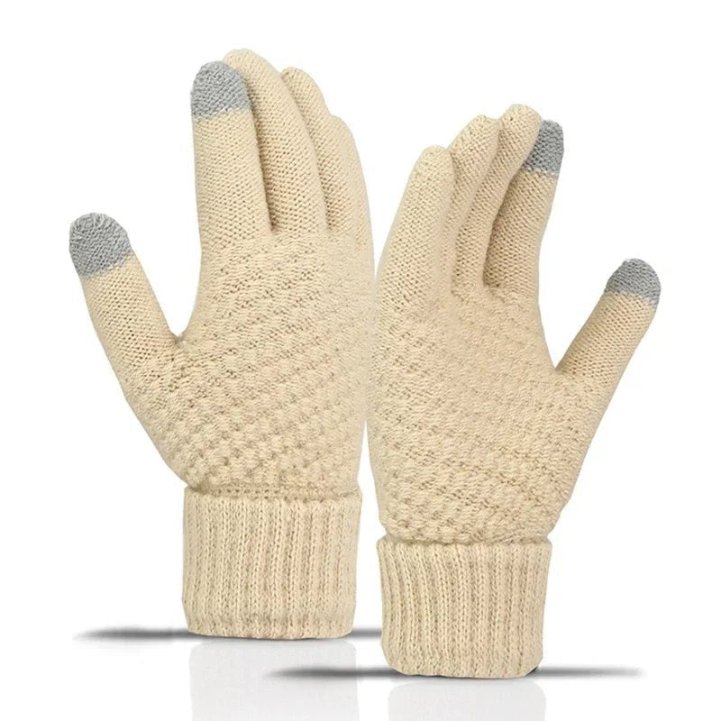 Women's Knit Winter Gloves Warm Soft Stretch Fit - Nalani - UK Fashion Clothing and Decor