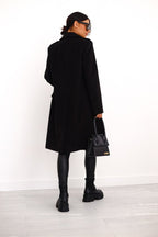 Women's lapel collar long sleeve double - breasted jacket - Nalani - UK Fashion Clothing and Decor