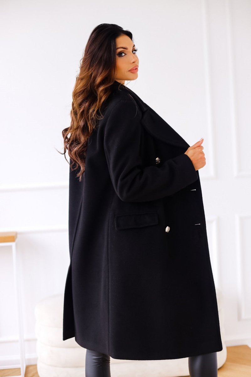 Women's lapel collar long sleeve double - breasted jacket - Nalani - UK Fashion Clothing and Decor