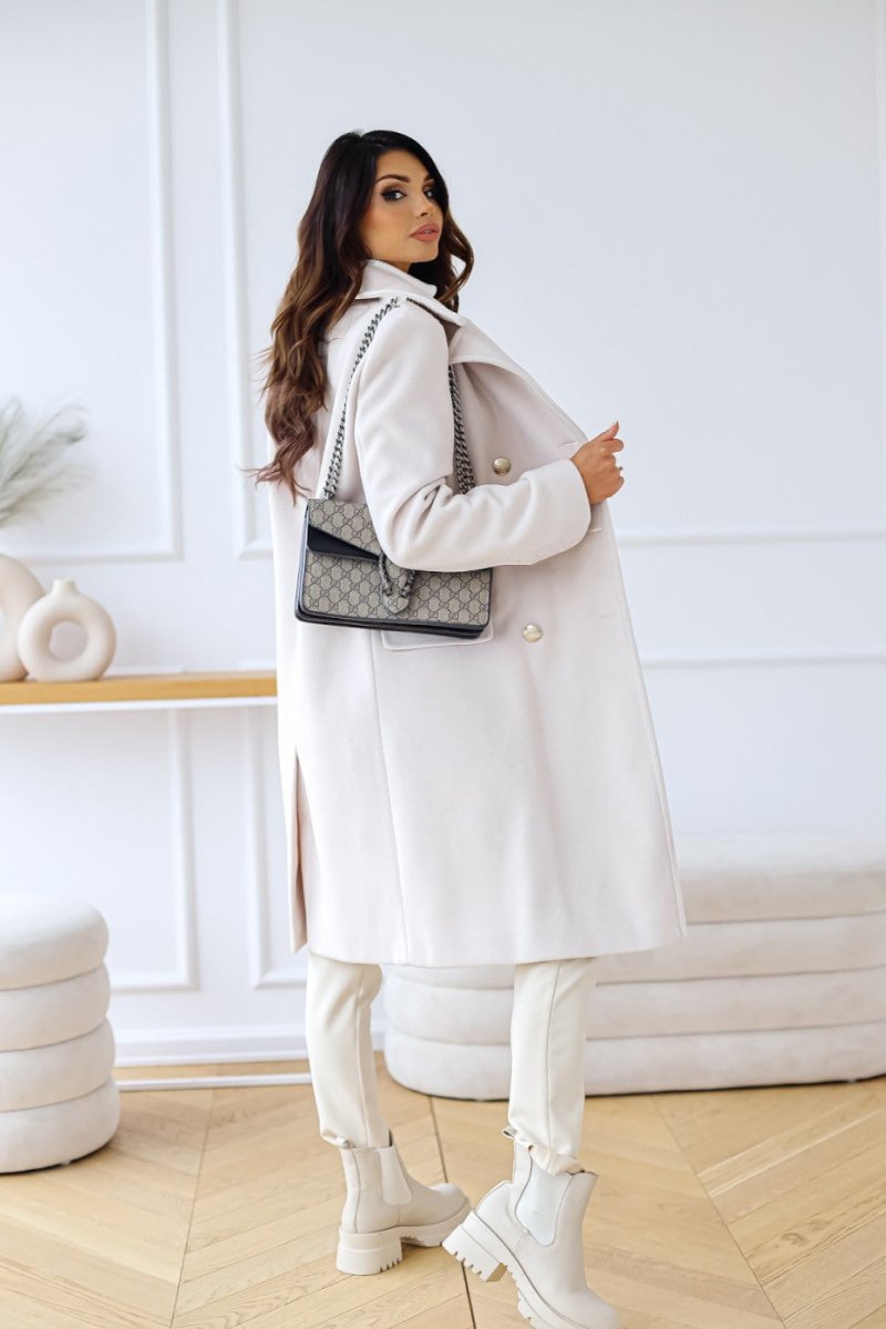 Women's lapel collar long sleeve double - breasted jacket - Nalani - UK Fashion Clothing and Decor