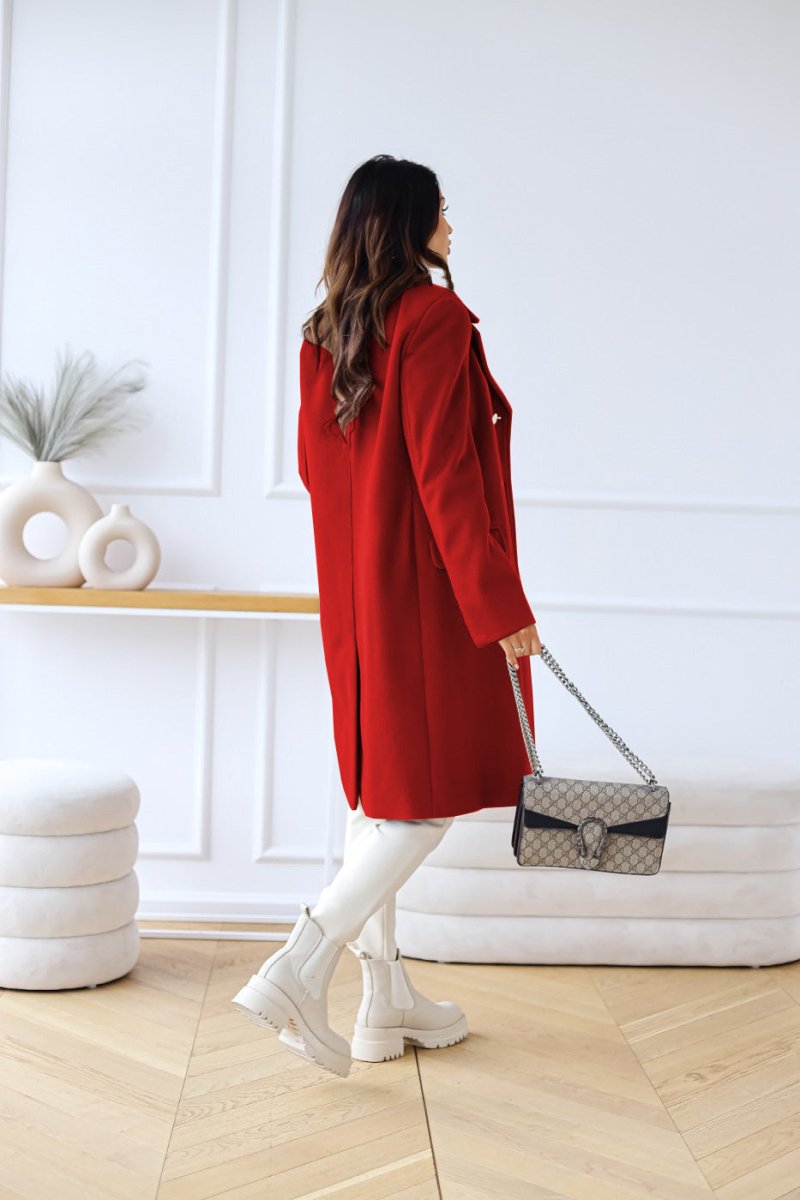 Women's lapel collar long sleeve double - breasted jacket - Nalani - UK Fashion Clothing and Decor
