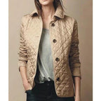 Women's lightweight quilted button closure coat - Nalani - UK Fashion Clothing and Decor