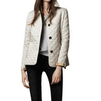 Women's lightweight quilted button closure coat - Nalani - UK Fashion Clothing and Decor