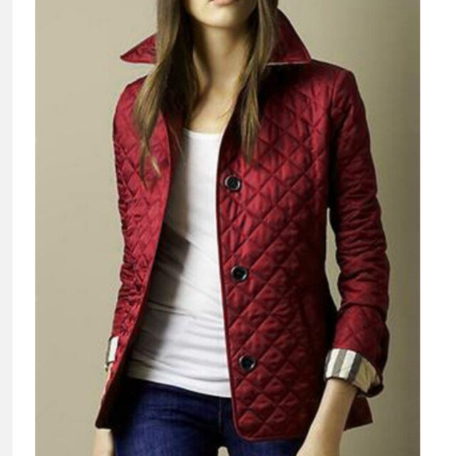 Women's lightweight quilted button closure coat - Nalani - UK Fashion Clothing and Decor