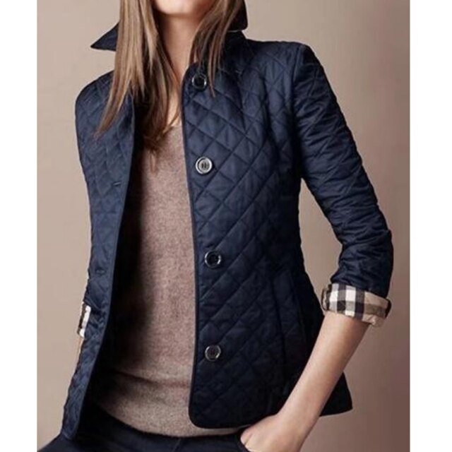 Women's lightweight quilted button closure coat - Nalani - UK Fashion Clothing and Decor
