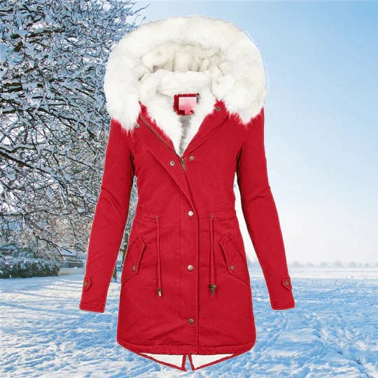 Women's long sleeve warm winter coat - Nalani - UK Fashion Clothing and Decor