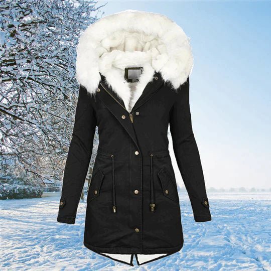 Women's long sleeve warm winter coat - Nalani - UK Fashion Clothing and Decor