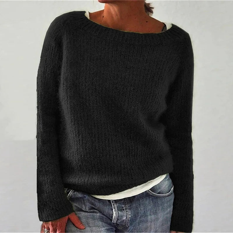 Women's loose knit boot neck sweater - Nalani - UK Fashion Clothing and Decor