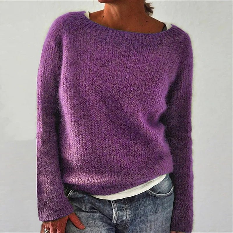Women's loose knit boot neck sweater - Nalani - UK Fashion Clothing and Decor