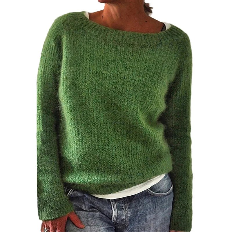 Women's loose knit boot neck sweater - Nalani - UK Fashion Clothing and Decor